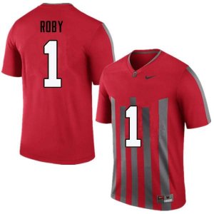 Men's Ohio State Buckeyes #1 Bradley Roby Throwback Nike NCAA College Football Jersey Best RJK2744KB